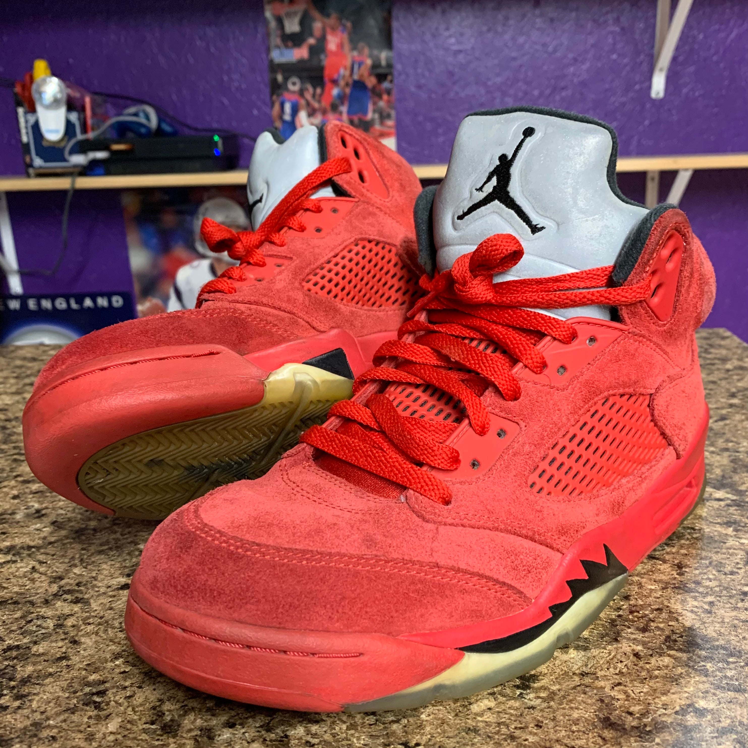 Suede red 5s on sale