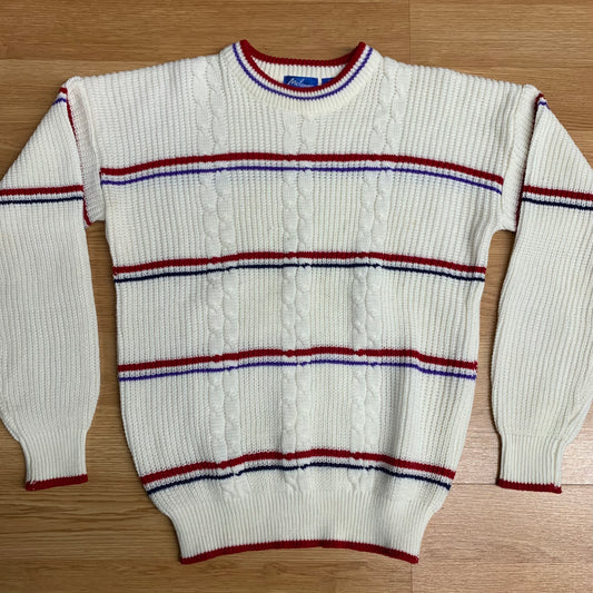 Melange Striped Sweater L