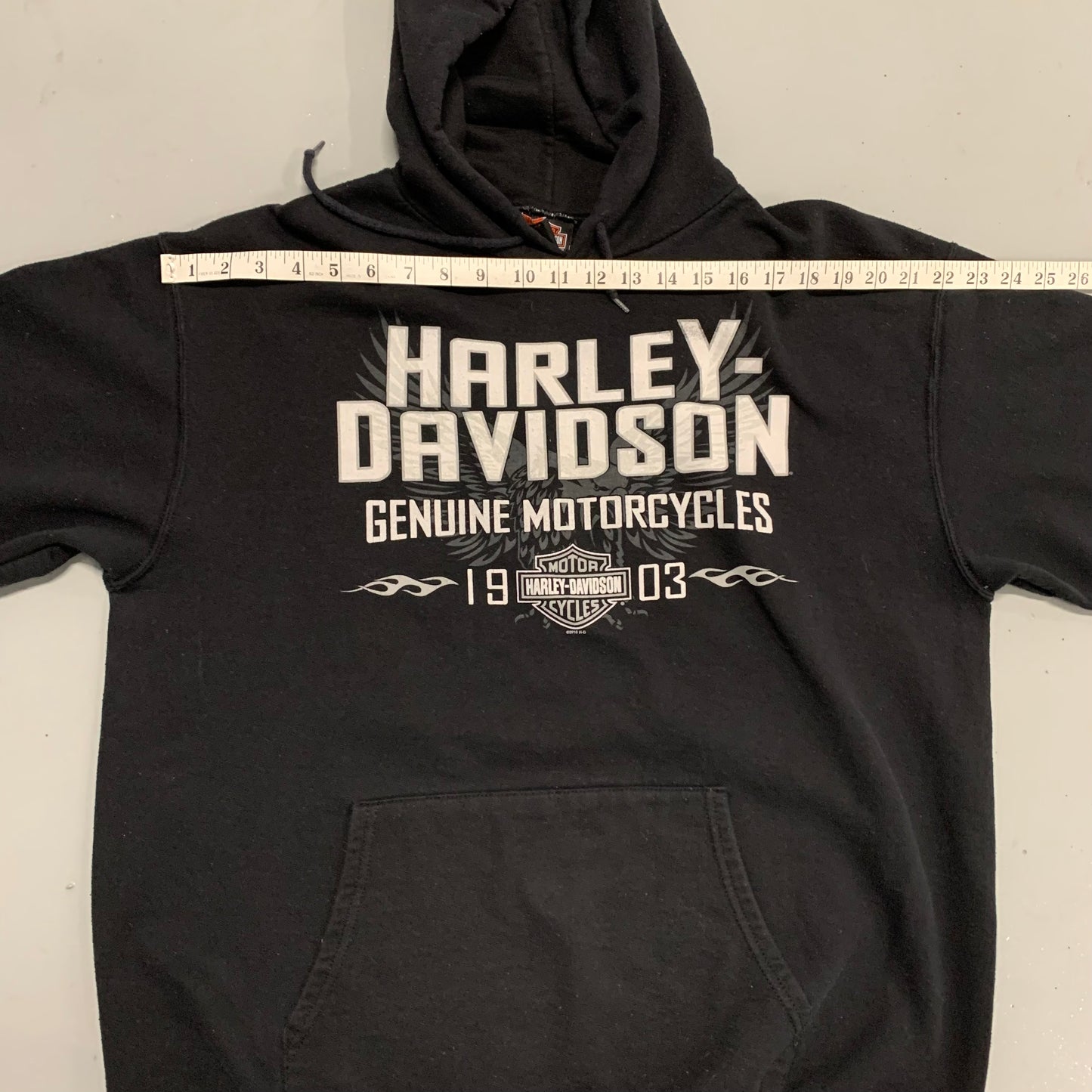 Harley Davidson Flames Hoodie L