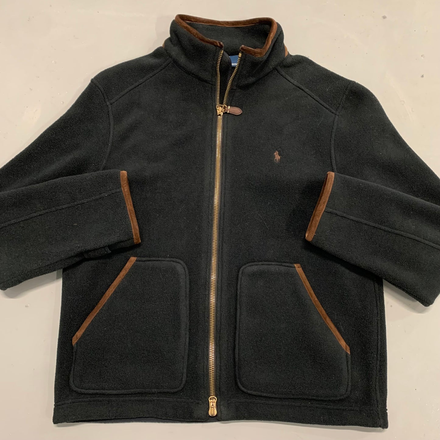 Polo RL Leather Trim Fleece L