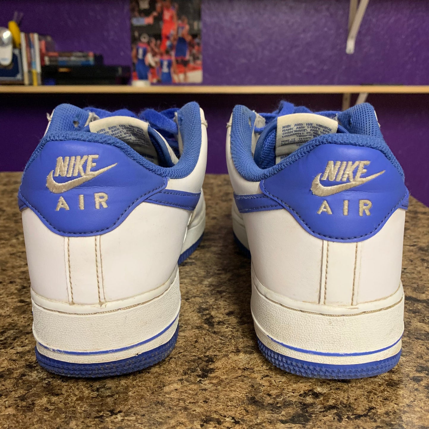 Nike Air Force 1 '07 White Blue Size 9