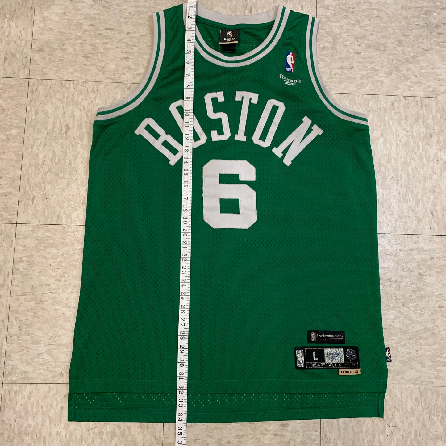 Celtics Bill Russell Reebok L
