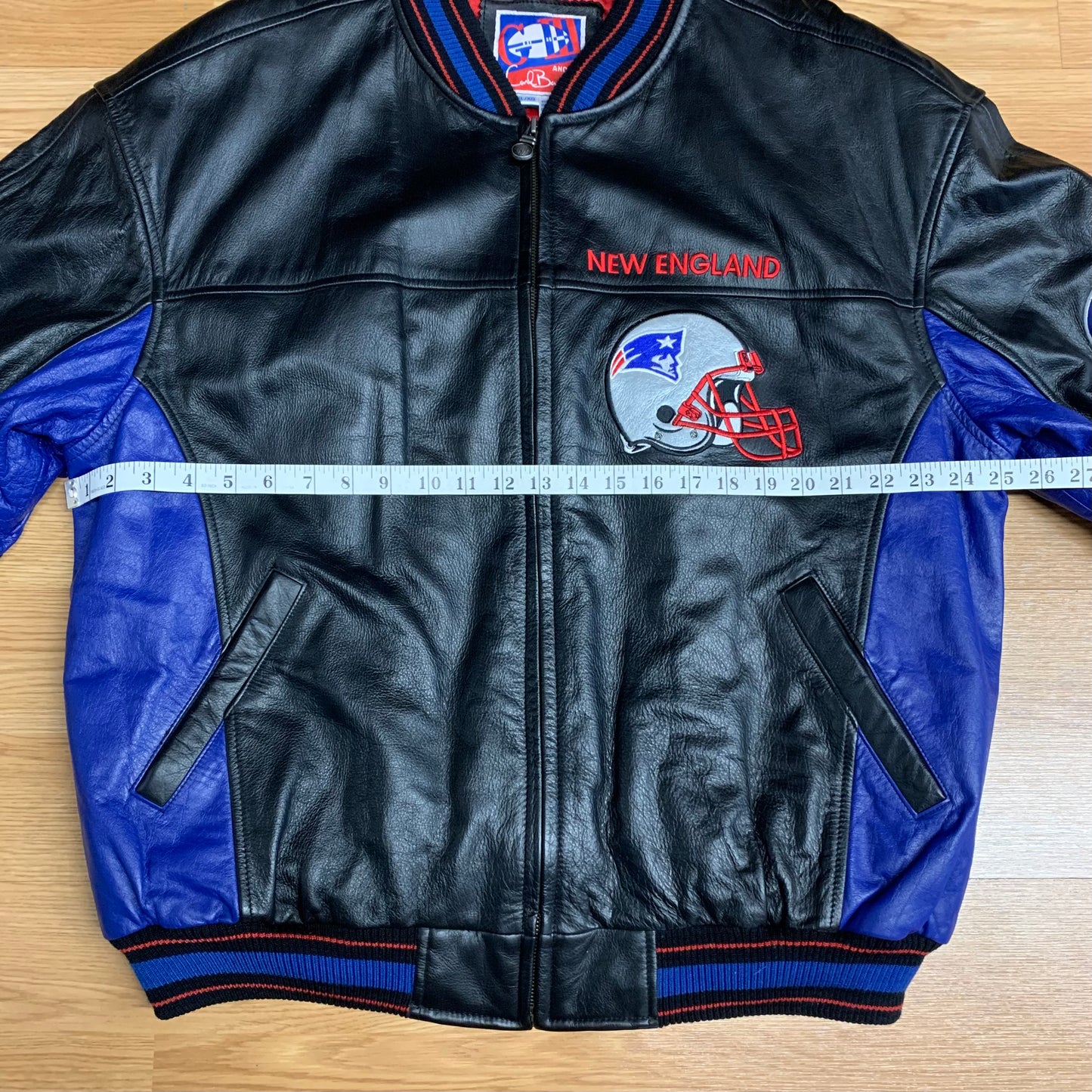 NE Patriots Leather Jacket XL