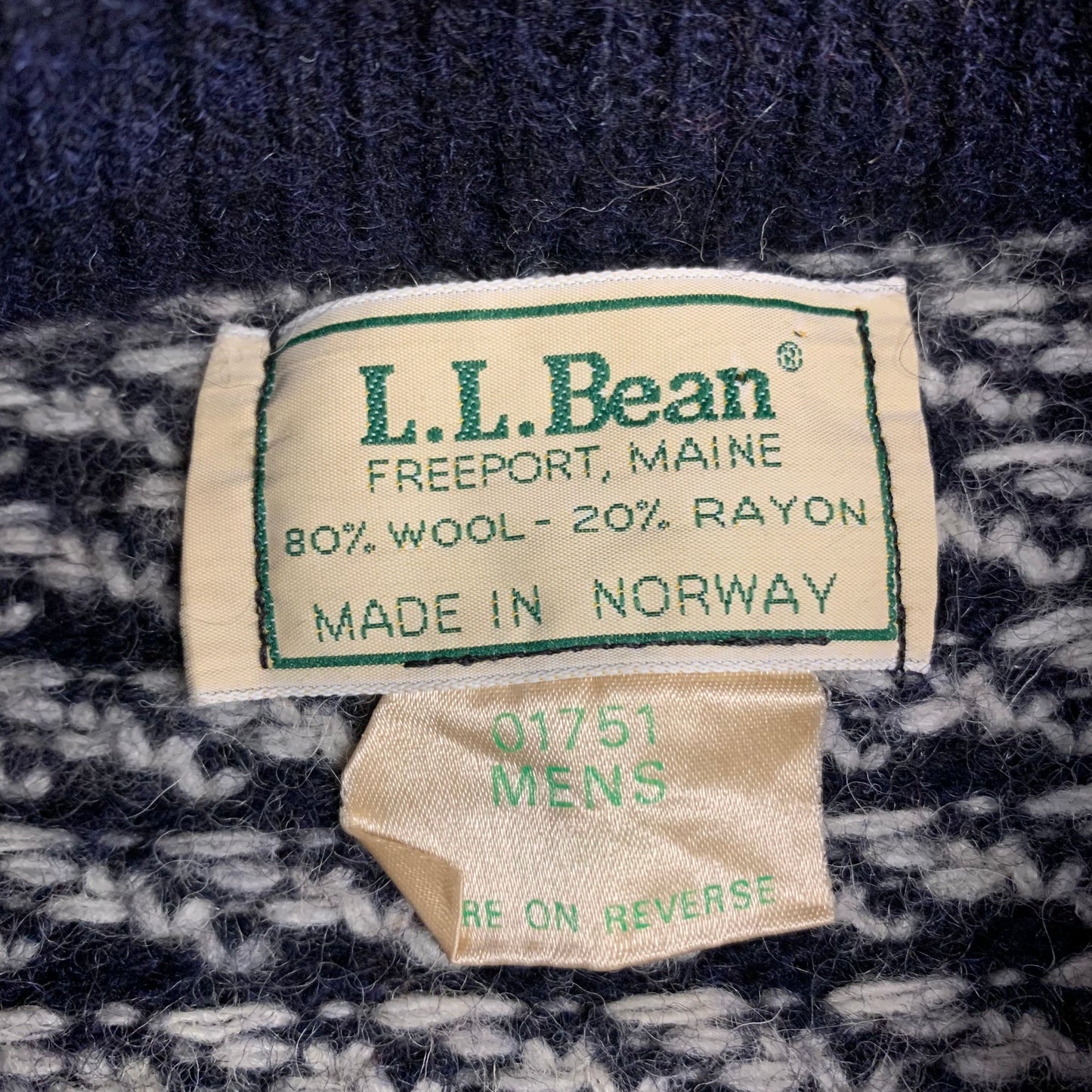 LL Bean Birdseye Wool L