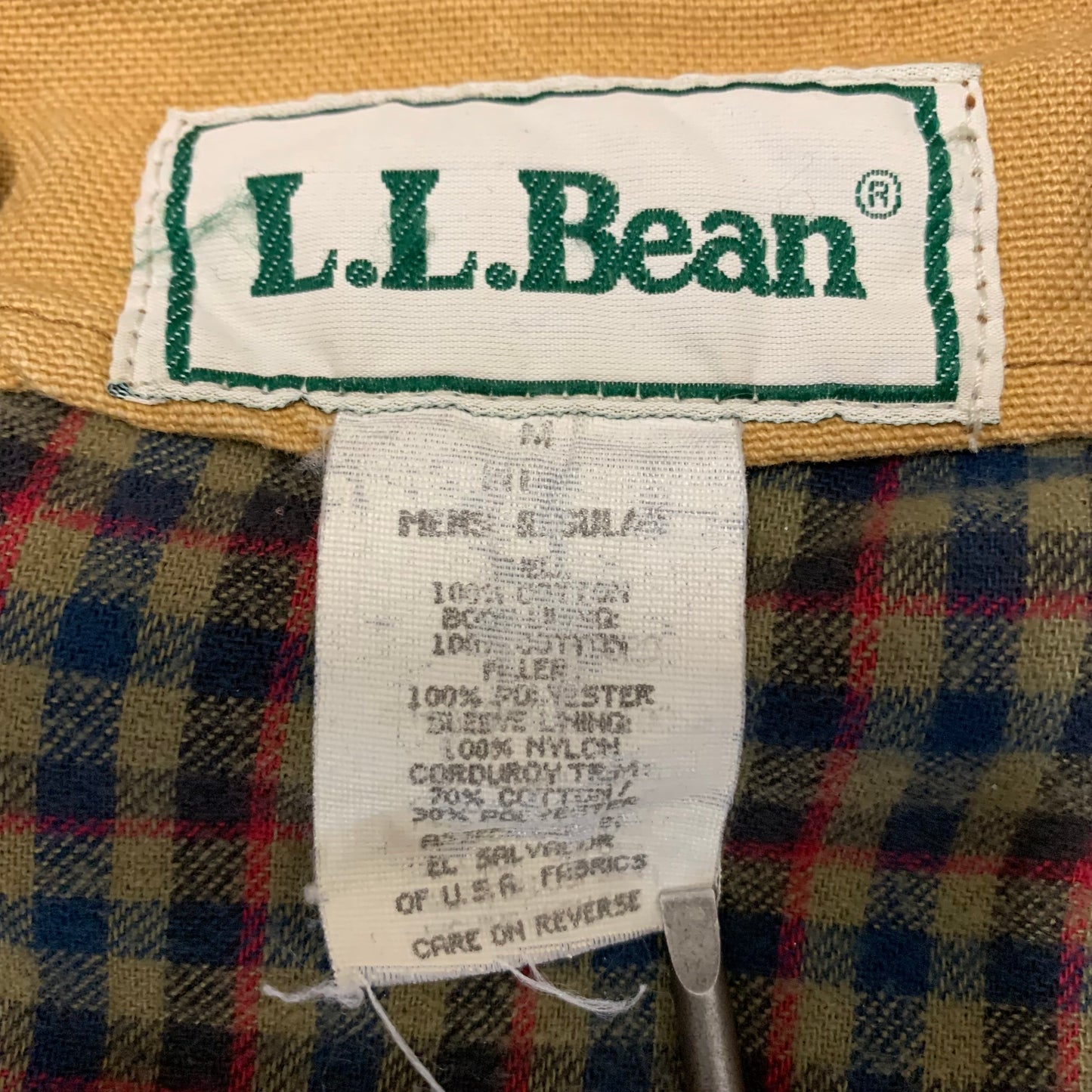LL Bean Chore Jacket Liner M