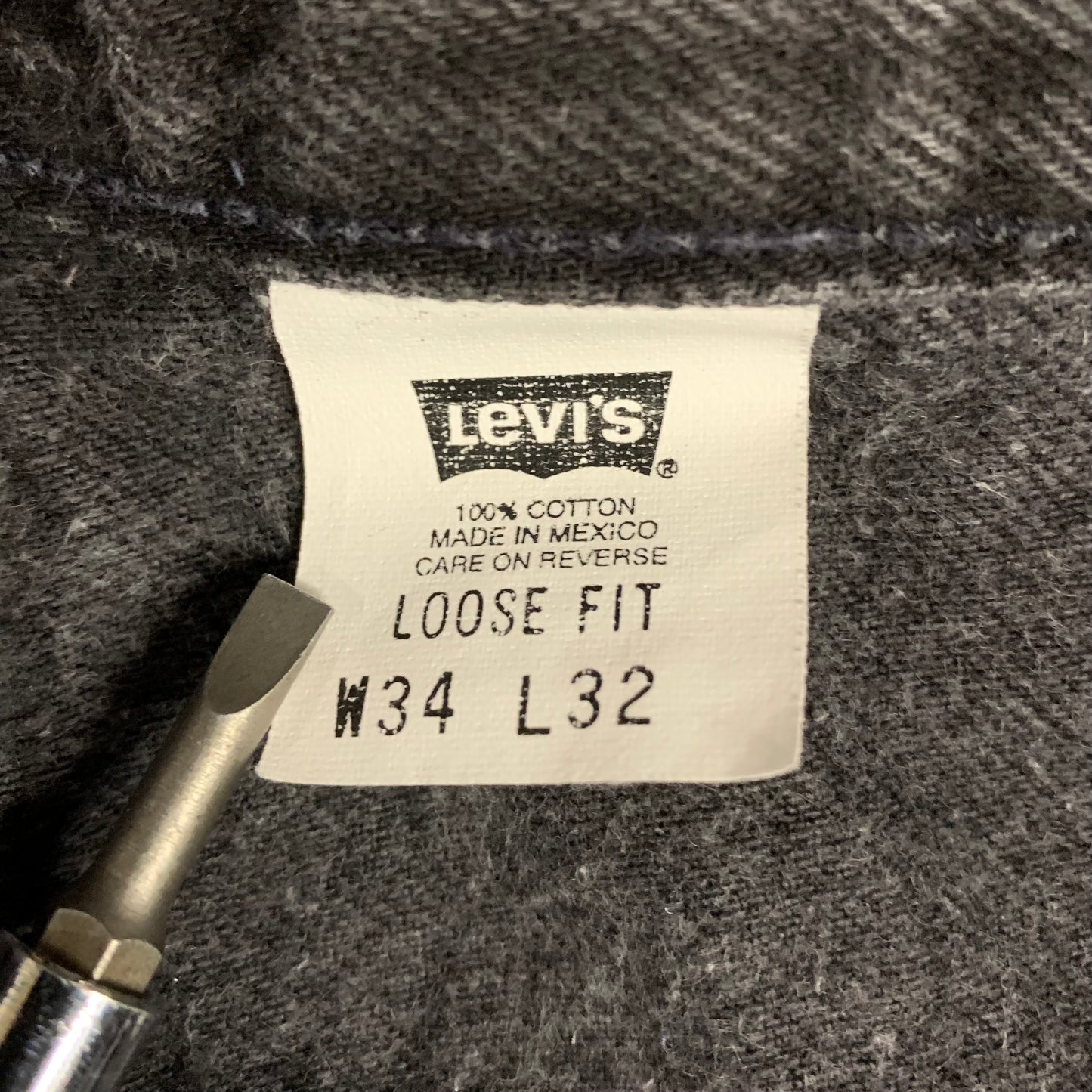 Levis L2 Loose Jeans Black 34x32